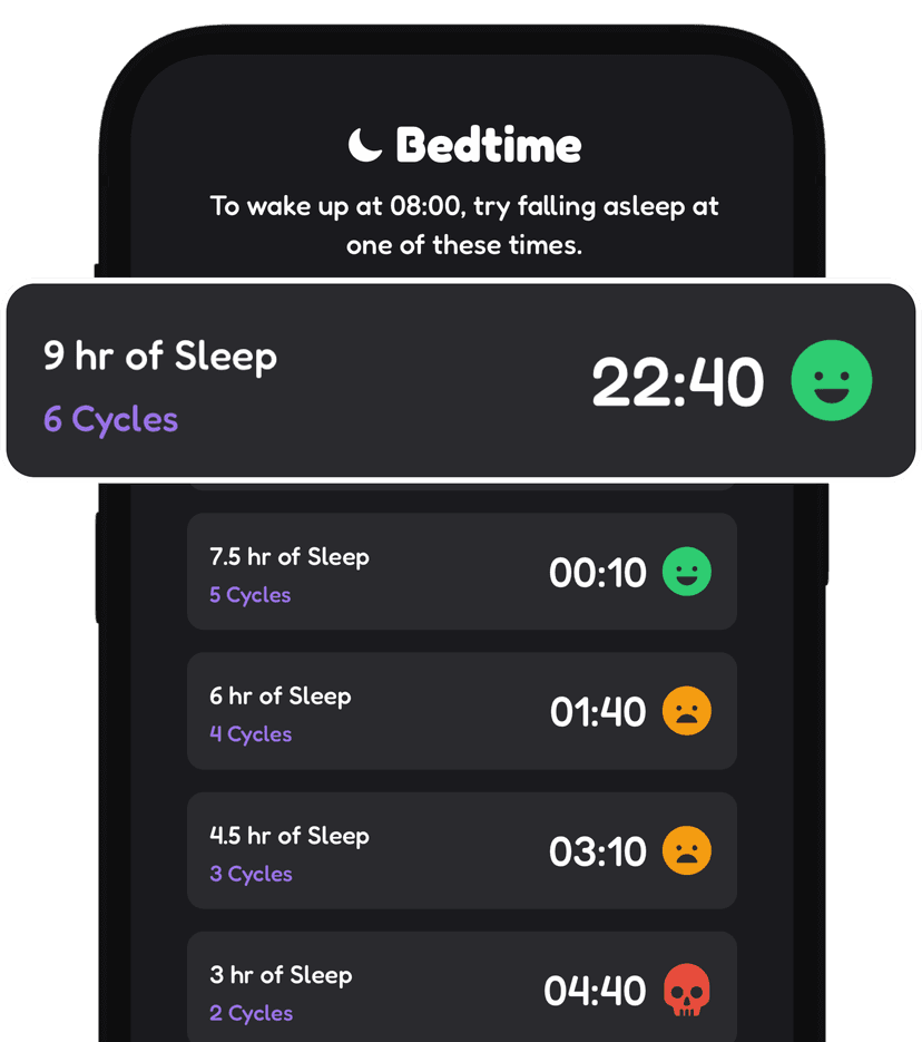 iphone image showing sleep cycles screen